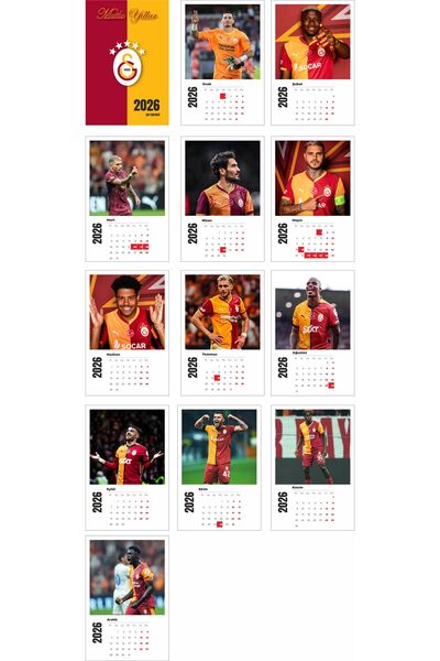 stciker pazarı Gs Takımı polokart takvimi