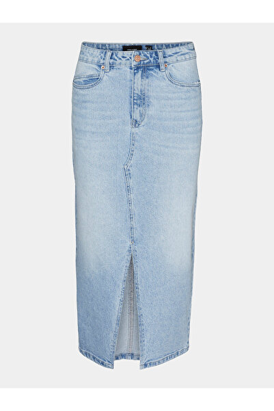 Vero Moda Γυναικεία τζιν φούστα μπλε VERO MODA-10295731 VMVERI ΑΝΟΙΧΤΟ ΜΠΛΕ ΤΖΙΝ