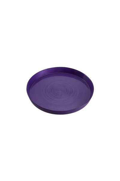 Porland Funky 4-Piece Glass Plate Purple 21cm