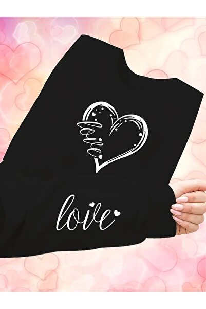 SVART WEAR Sweatshirt oversize cu gât crew, imprimat, cu trei fire, cu textur...