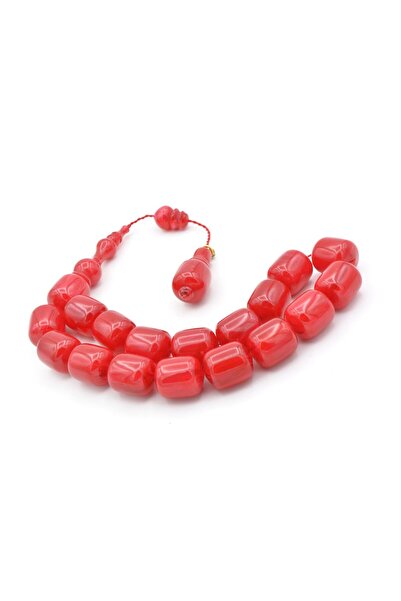 Murty99 Vefa Master Signed Capsule Cut Red Crimped Amber Efe Mascot Prayer Beads