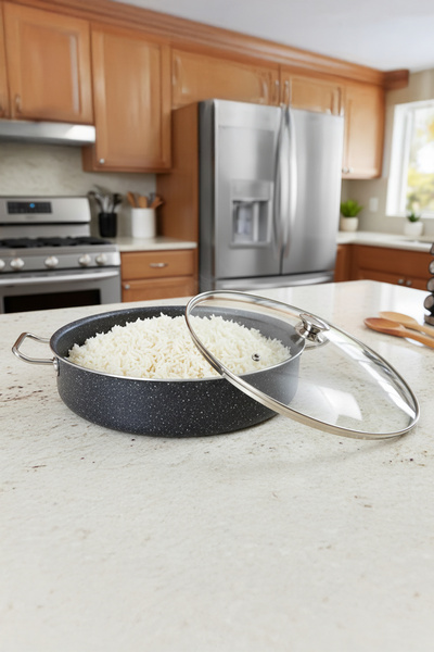 FİTHOME Large Size Stew Pot XXL Granite Fireproof Non-Stick Multi-Purpose Stew Pot 40 cm