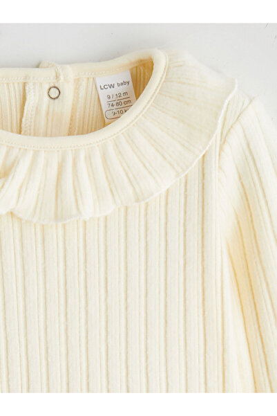 LC Waikiki Peak New Season Ruffled Doll Collar Girls' Blouse and Leggings