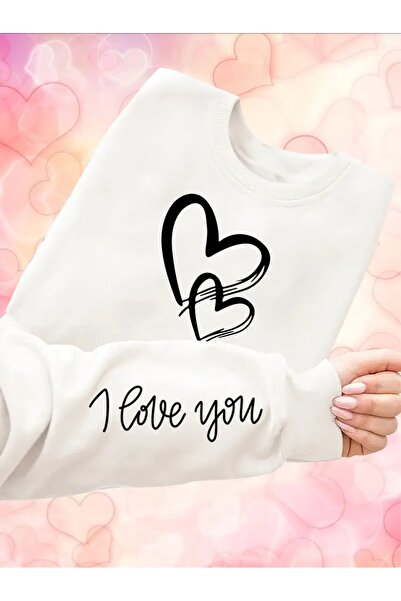 YUNAYT Sweatshirt oversize cu gât crew, imprimat, cu trei fire, cu textură ch...