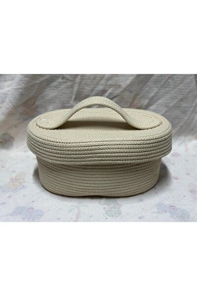 Metasupla Cream Wicker Basket Set Made of Polyester Thread - Wicker Organizer...
