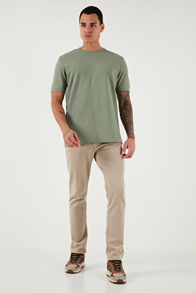 Buratti Stretch βαμβακερό μπλουζάκι με λεπτή εφαρμογή με λαιμόκοψη, ανδρικό μπλουζάκι 5902639