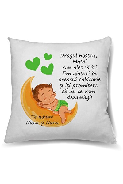 CrisPrint Pernă personalizată 40x40 cm – Cadou de la bunica și bunica