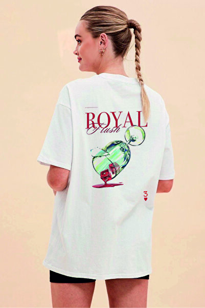 IV QUATTUOR تي شيرت نسائي مصنوع من القطن العضوي بنسبة 100%، ذو ملمس سميك ومطب...