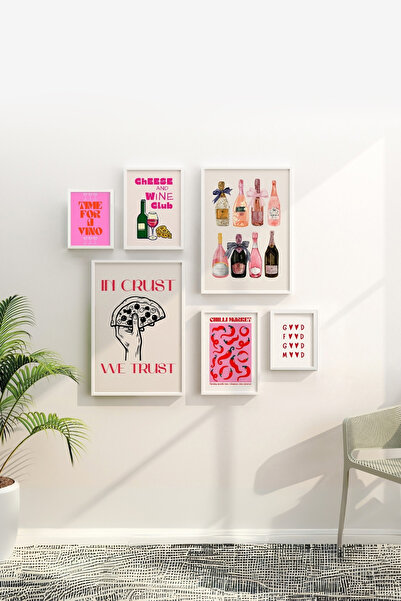 Metranya Duvar Poster Seti 6'lı Çerçevesiz Mutfak Salon Yatak Odası Kahve Köşesi Estetik Oda Dekoru Hediye