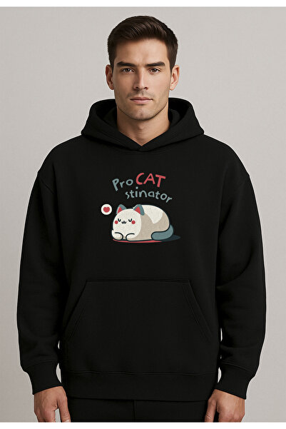 Advantage Hanorac cu glugă Pro Cat Stinatör pentru pisici, negru, oversize