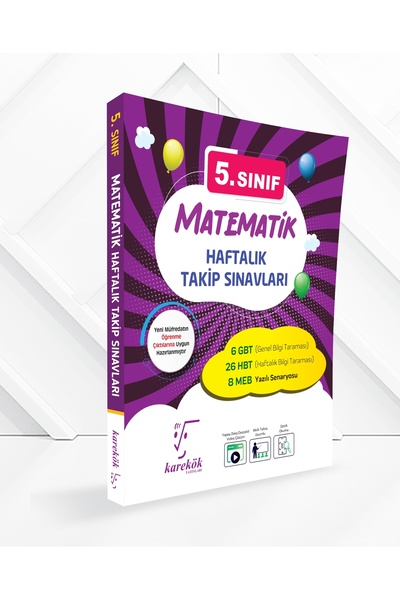 Karekök Yayınları 2025-2026 5. Sınıf MATEMATİK HAFTALIK TAKİP SINAVLARI (Haft...