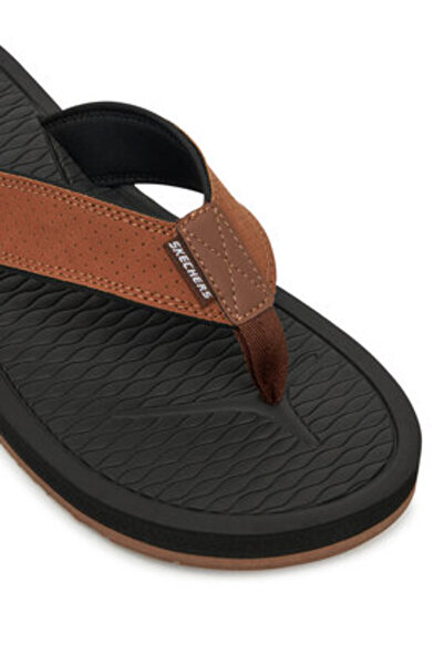 SKECHERS Ανδρικές Σαγιονάρες Καφέ SKECHERS-205097 BRN