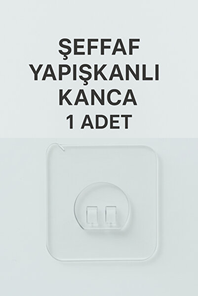 MayCap Pratik 1 Adet Güçlü Yapışkanlı Duvar Kancası Matkap Delme Yok