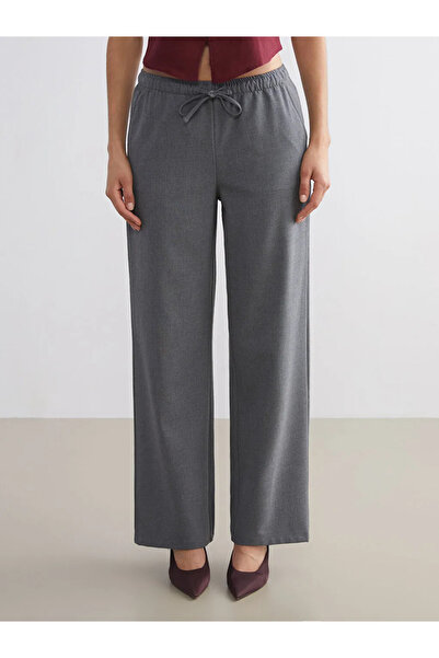 LC Waikiki Wide Leg Women's Trousers with Elastic Waist