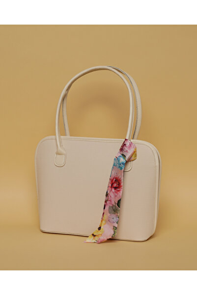 OTAKU Geantă de mână model D din piele artificială de mărime medie cu eșarfă