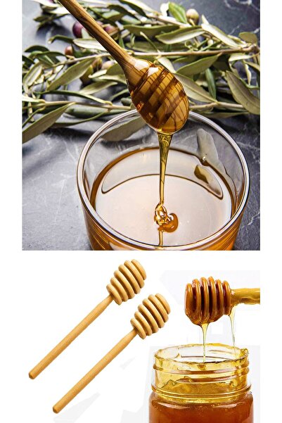 Buççin Wooden Honey Spoon Jam Spoon 1 Piece 1-Person Knife Set Steel 1 Multi-...