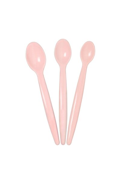 Buççin Food Spoon Pp Set of 3, Knife Set for 1 Person, Plastic, Multicolor