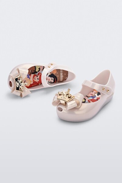 Mini Melissa Prenses Taçlı Balerin Ayakkabı - Bej