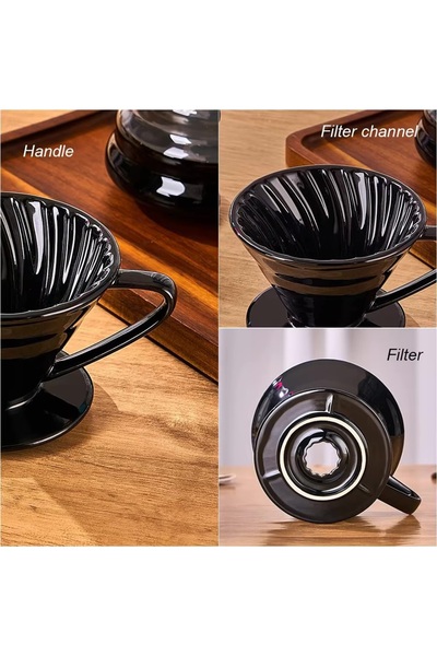 Generic Ceramic coffee filter funnel, also known as "V60 coffee filter"