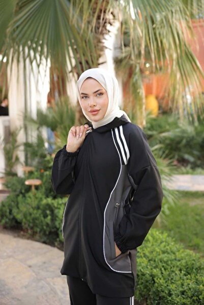 MÜHTEŞEM TEKSTİL Yeni Koleksiyon Tesettür Spor Takım – Double Crep Kumaş, Rahat & Şık Günlük Kombin
