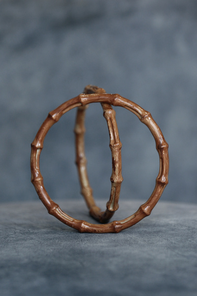 Nildenhobim Mâner pentru geantă din bambus - Diametru inel: 15 cm - (pereche)