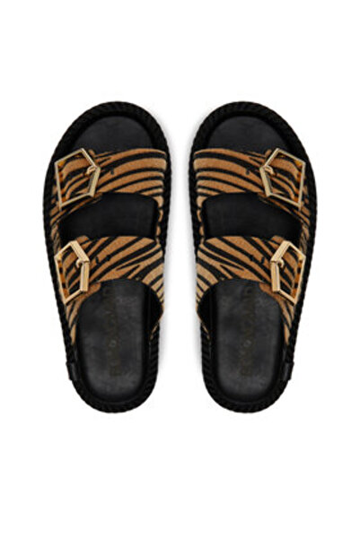 Bohonomad Γυναικείες σαγιονάρες καφέ BOHONOMAD-SYD.20-ZEB ZEBRA