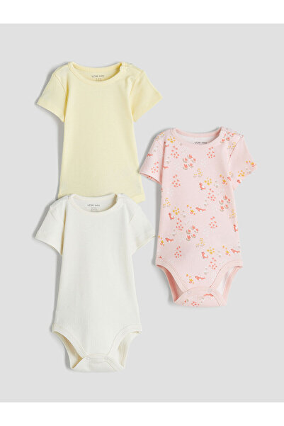 LC Waikiki بدلة قصيرة الأكمام بياقة دائرية للفتيات الصغيرات من بيك للموسم الج...