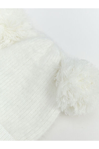 LC Waikiki Baby Girl Pompom Beanie, Scarf and Gloves Set (W5)