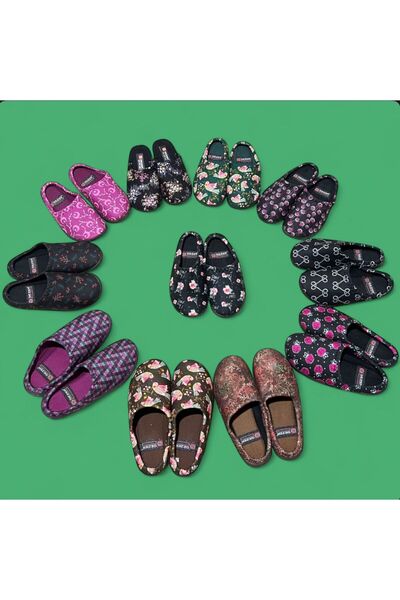 Minamoda Kadın Ev Terlik ( 3lü SET ) Halı Terliği Zenne Gezer Gondol Kadın Terlik