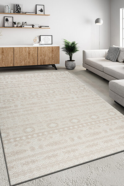 NARVEN HOME Dekoratif Loop Sisal,Tozumaz Leke tutmaz.DokumaTaban Modern BEJ K...