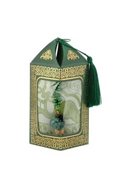 MAPLE LEAF Islamic Prayer Mat and Tasbeeh Gift Set 63x120cm Green