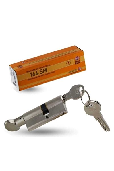 KALE Încuietoare din oțel pentru ușă - 164 SM Bareli pentru ușă cu buton de blocare - Încuietoare cu 3 chei - 5 ani garanție
