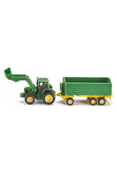 Siku 1:87 John Deere Cu încărcător frontal și remorcă (313-1843)