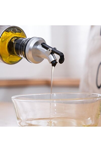 OEM Set of 2 olive oil and steel pitchers, with dropper, 200/300 ml, Stainless Steel/Glass