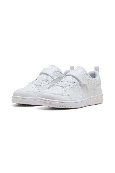 Puma Rebound V6 Lo AC+ PS-White-Cool Light Grey Детски обувки - Бяло и Cool L...