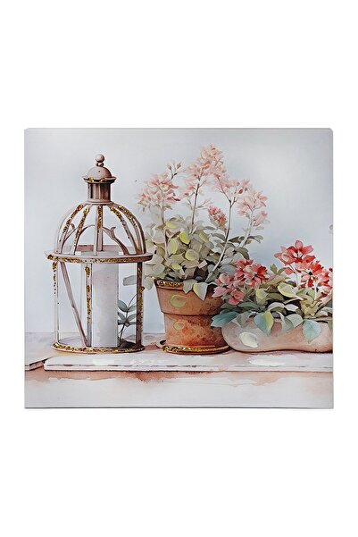 MAPLE LEAF لوحة فنية جدارية من القماش، 40% رسم يدوي على إطار جداري 30×30 سم