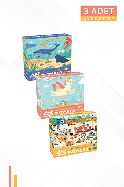 Neverland 3 ADET 60 PARÇA - OKYANUS ARKADAŞLARI VE UNICORN RÜYASI VE MİNİK İN...