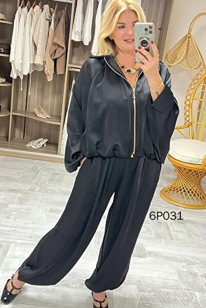 İnce Topuk Prive Casual Satin Set 6P031