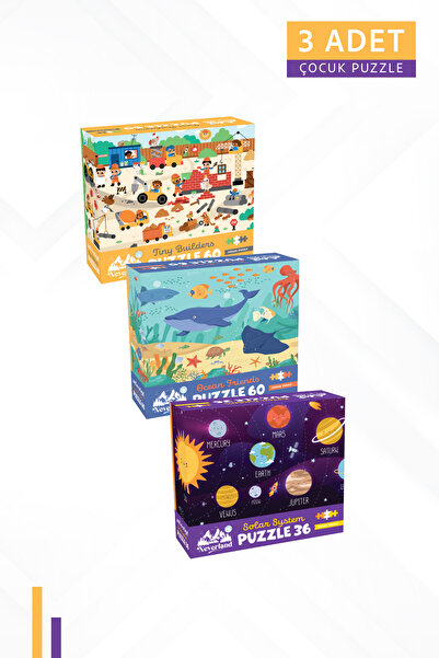 Neverland 3ADET 60 PARÇA - MİNİK İNŞAATÇILAR VE OKYANUS ARKADAŞLARI VE 36 PAR...