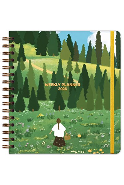 Matt Notebook 2026 Yılı Haftalık Kare Ajanda - 12 Aylık Manzara