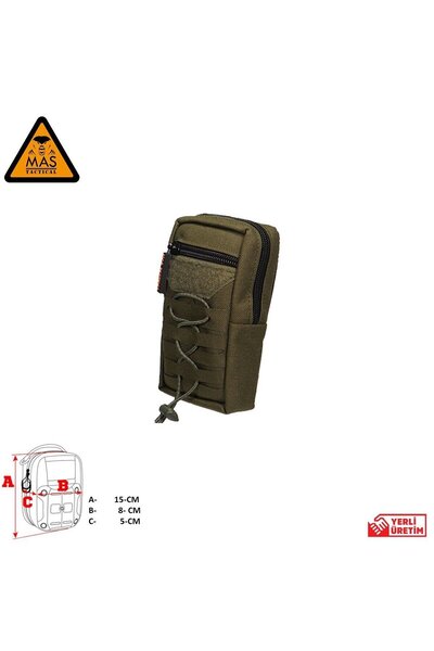 Mastactical Yardımcı Cep Dikey Haki-S MAS-101-10-20-S