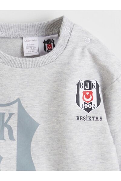 LC Waikiki LCW baby Beşiktaş Baskılı Erkek Çocuk Sweatshirt ve Eşofman Alt 2'li