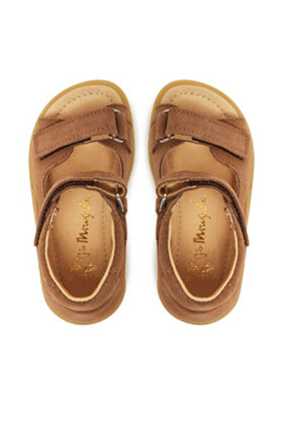 Mrugala Σανδάλια για αγόρια καφέ MRUGAŁA-FLO 1205/5-30 CARAMEL