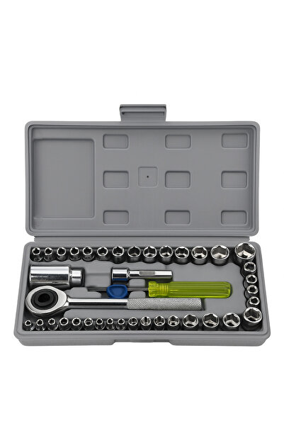 LEIHMANN Trusa de 40 piese, chei tubulare si surubelnita cu clichet
