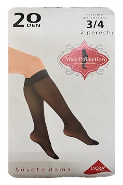 Miss - 3/4 Socks, 20 Den, Black