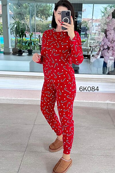 İnce Topuk 100% Cotton Ribbed Pajama Set 6K084