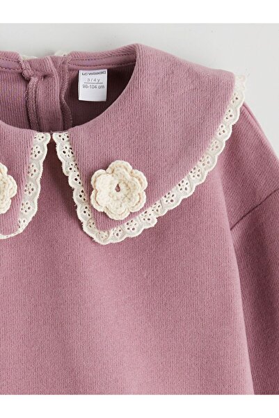 LC Waikiki LCW Kids Bebe Yaka Kız Çocuk Sweatshirt ve Eşofman Altı