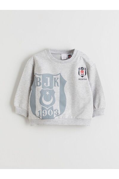 LC Waikiki LCW baby Beşiktaş Baskılı Erkek Çocuk Sweatshirt ve Eşofman Alt 2'li