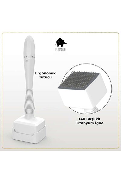 ELAMOUR 140 Titanyum İğneli Ayarlanabilir İğne Ölçülü (0.25-3.0mm) Dermastamp