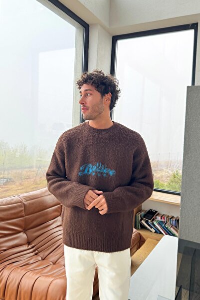 Flaw Wear Brave Jacquard Knitwear Sweater Brown